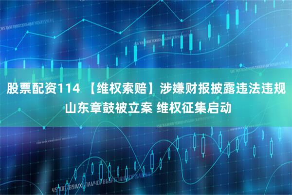 股票配资114 【维权索赔】涉嫌财报披露违法违规 山东章鼓被立案 维权征集启动